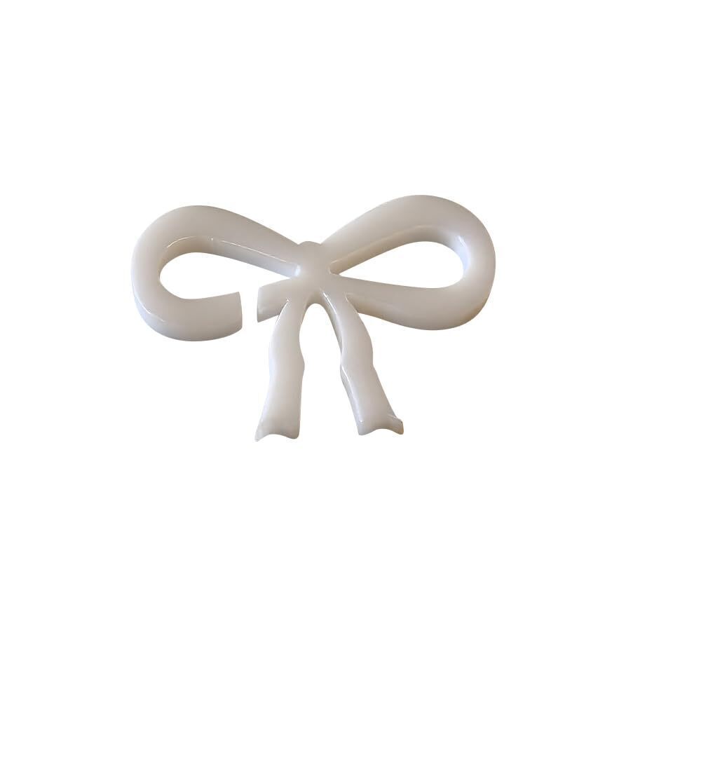 7373 20pcs White Acrylic Bow Tag,Wine Charm,Champagne Charms,Acrylic